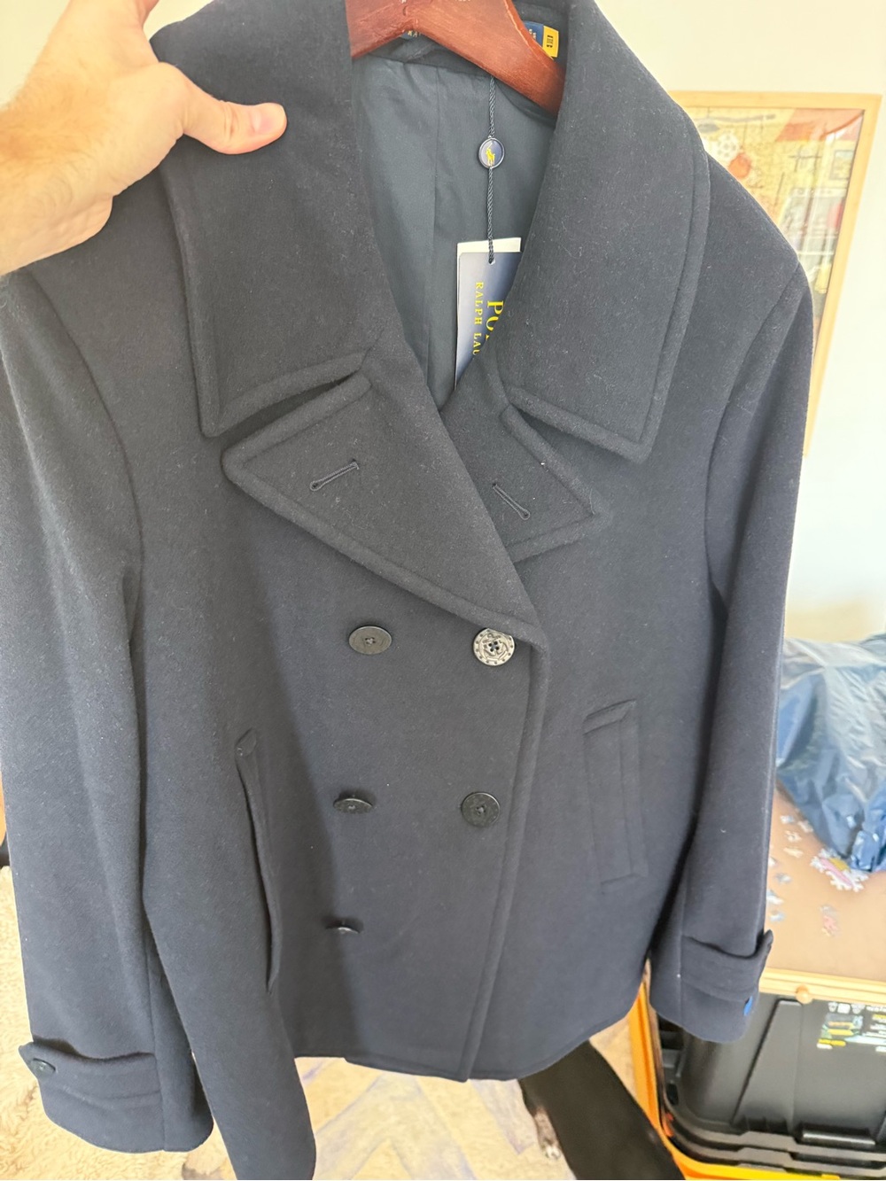Men's Ralph Lauren Wool Peacoat XL NWT